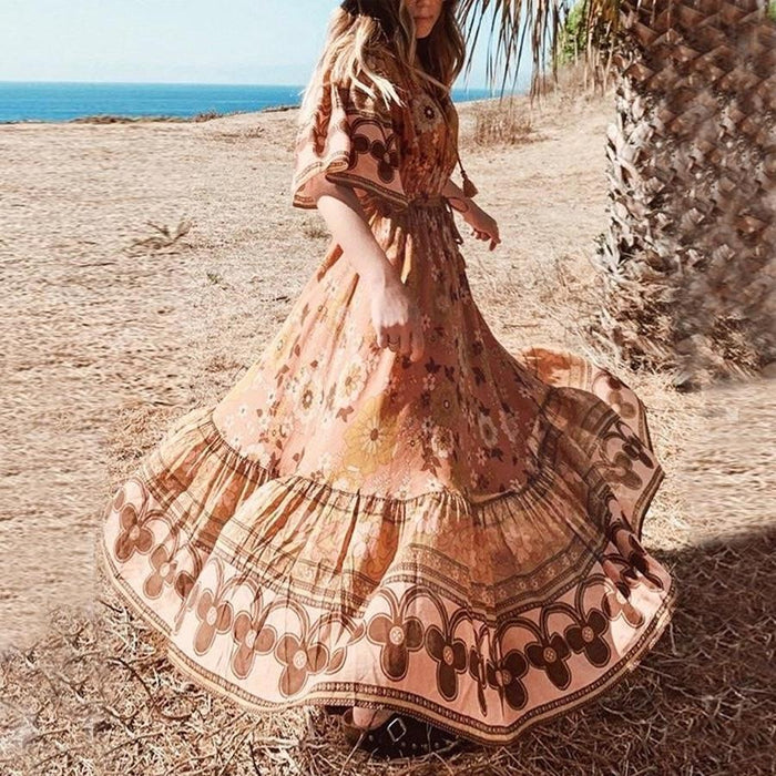 Long bohemian chic dress