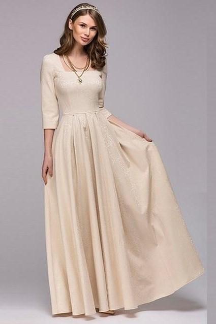 Robe longue ecru boheme hot sale