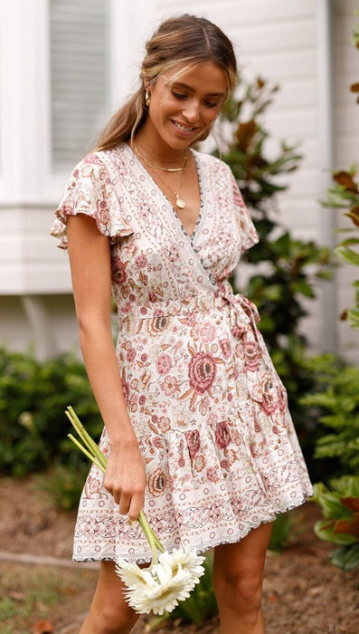 Short Floral Bohemian Dress