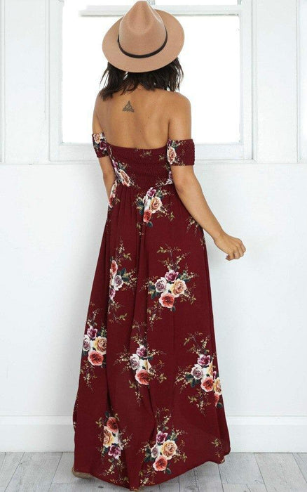 Robe Longue Bohème Bustier Fleurie