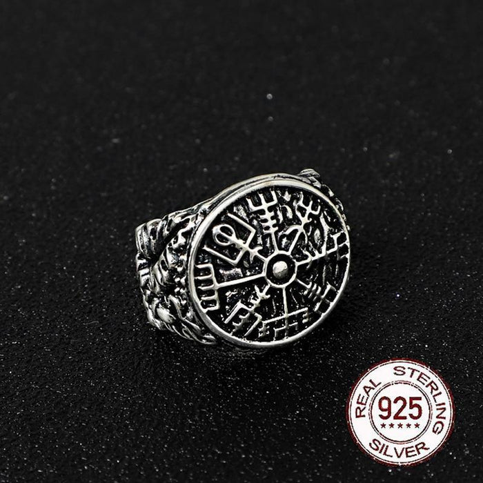 BAGUE VIKING ARGENT - VEGVISIR