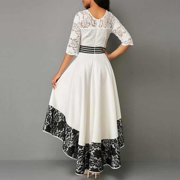 Bohemian Black and White Long Dress