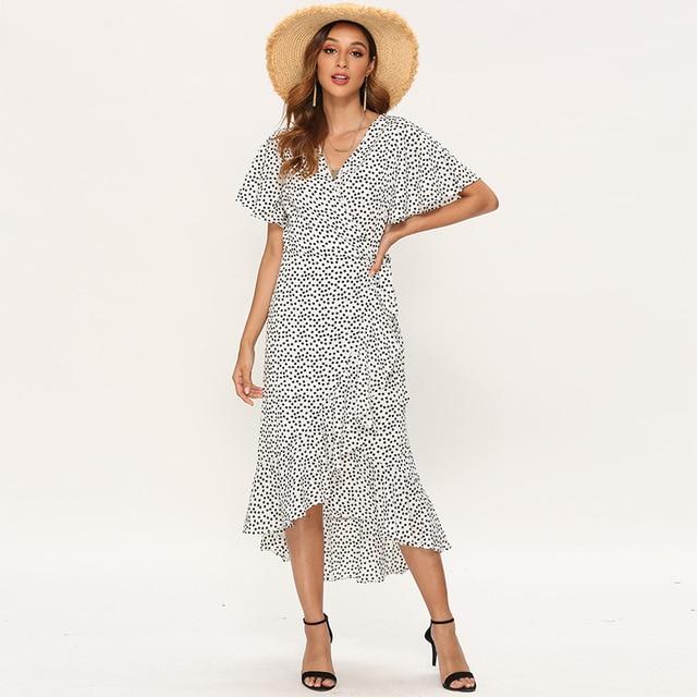 Robe Longue Bohème Manche Courte