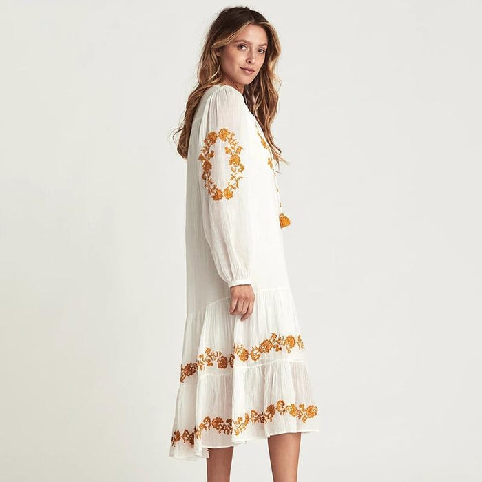 Robe Courte Blanche Automne Été