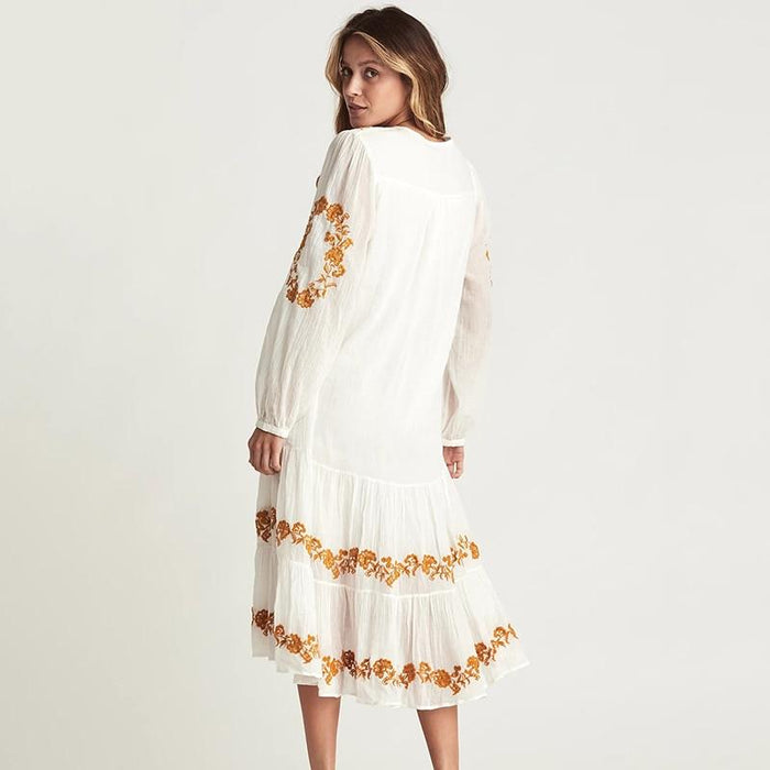 Robe Courte Blanche Automne Été