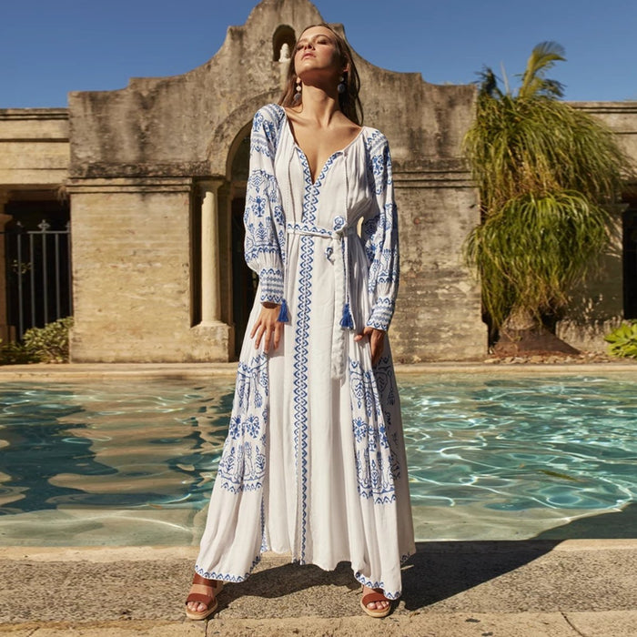 Robe Boho Vintage Maxi Longue bohème