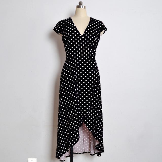 Long Bohemian Polka Dot Dress