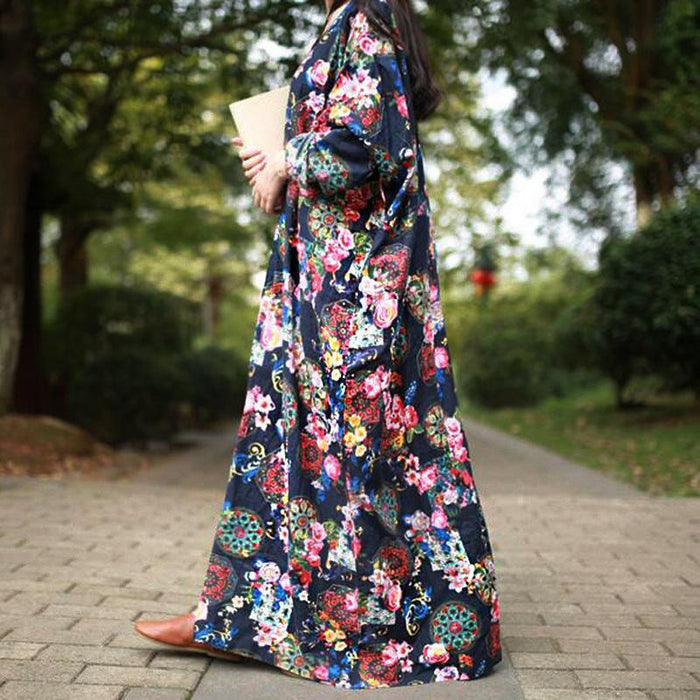 Maxi Robe Longue à Fleurs Style Bohème