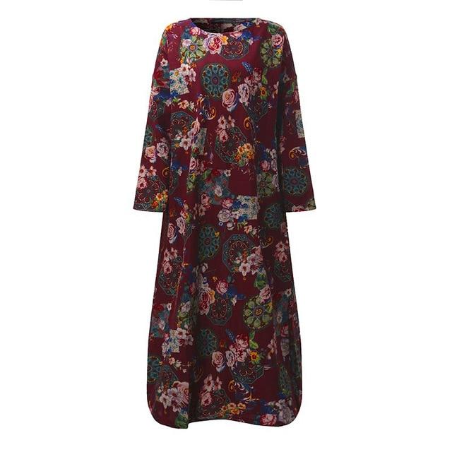 Maxi Robe Longue à Fleurs Style Bohème