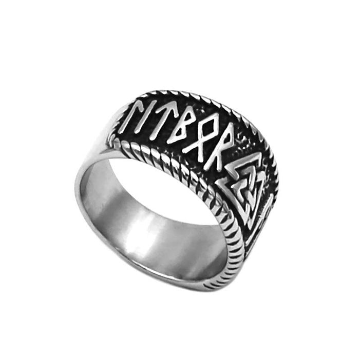 Bague Viking <br>Valknut & Runes</Br>