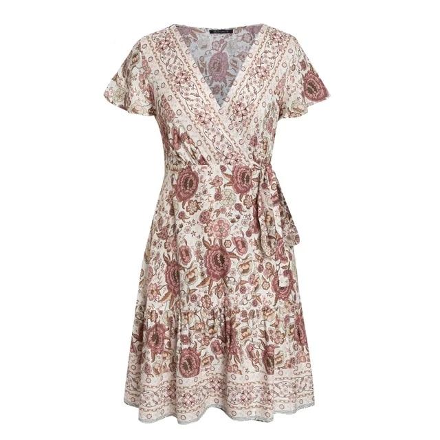 Short Floral Bohemian Dress