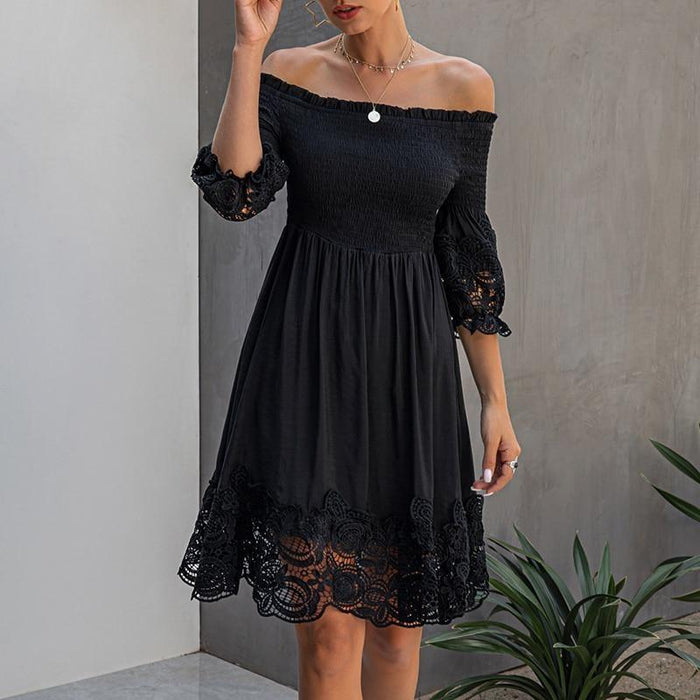 Robe Bohème Courte Chic Noire