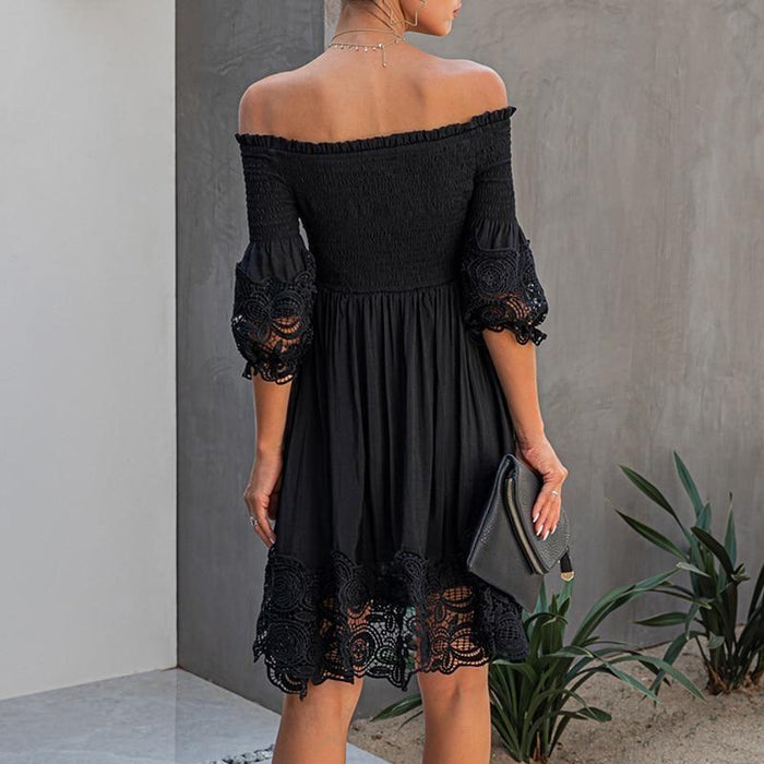 Robe Bohème Courte Chic Noire