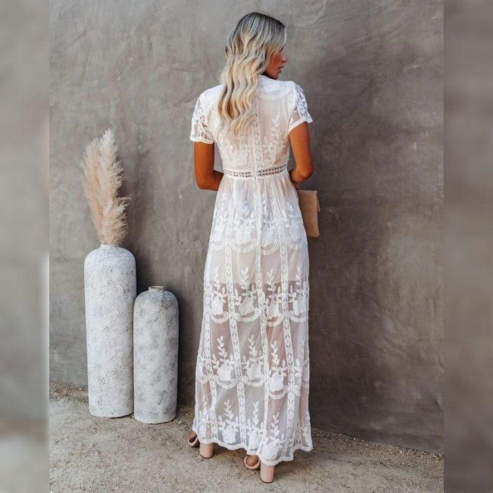 Bohemian Long Lace Dress