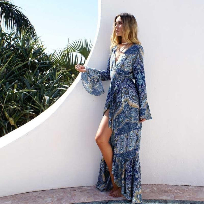 Robe de Plage Bohème Chic Arabesque